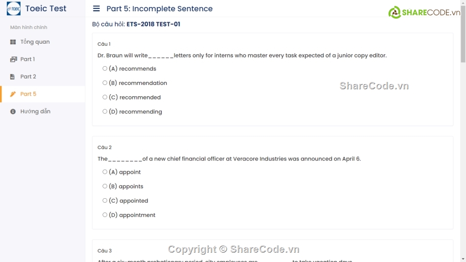 luyện thi toeic,Code ứng dụng luyện thi Toeic,code Toeic ASP.NET MVC,toeic asp.net mvc bootstrap,Code Toeic,Code luyện thi Toeic